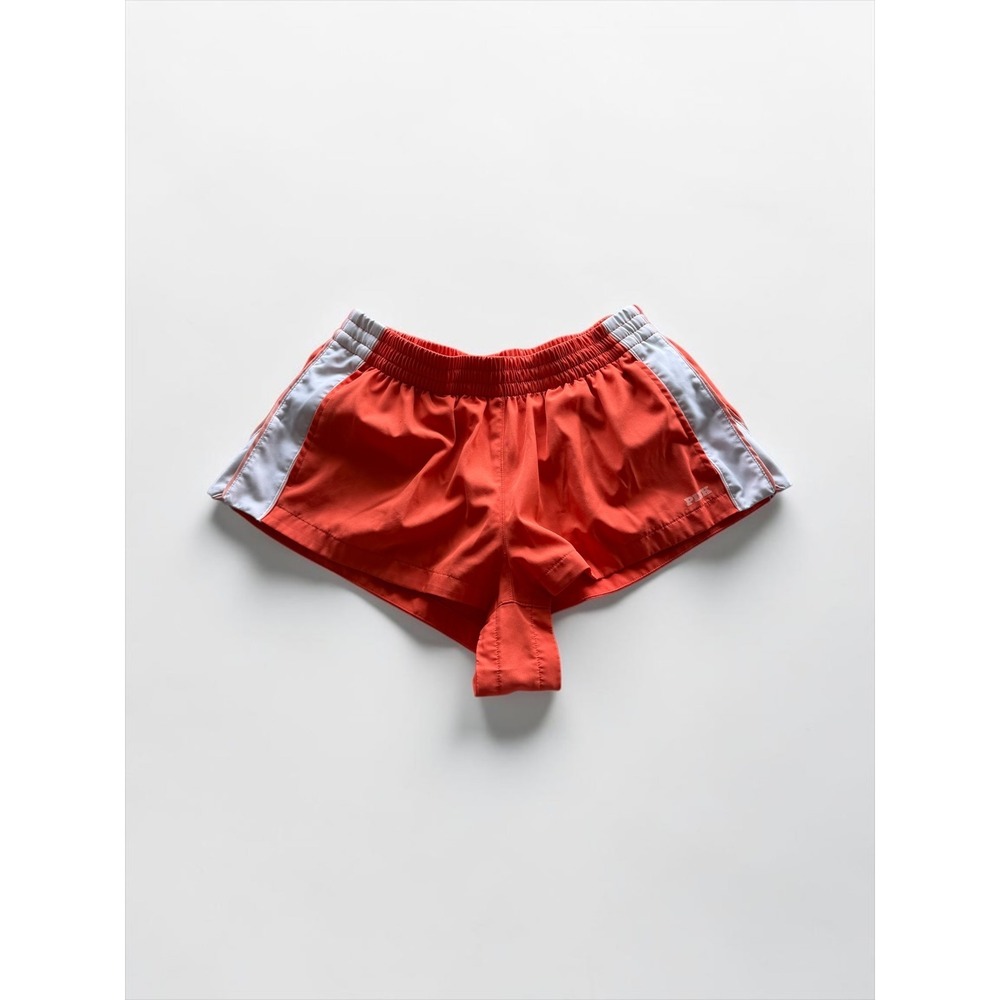 Pink Victoria's Secret Running Shorts Orange Blue Stripe Athletic Gym Womens S